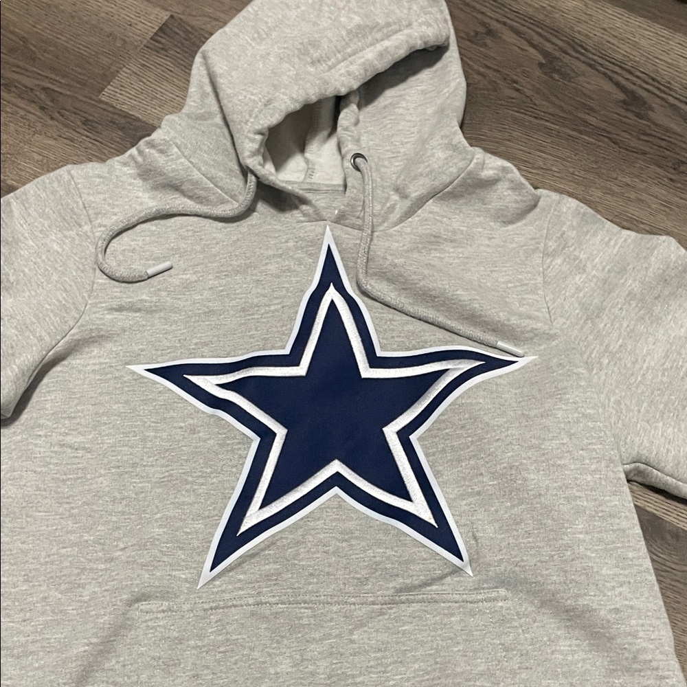 Aeropostale Light Gray Hoodie with Navy & White Chevron Detail